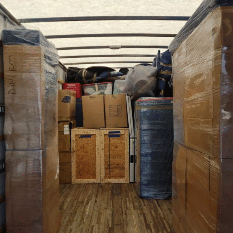 Moving boxes in truck